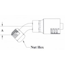1/4 X 1/4 FEMALE JIC 45° SWIVEL